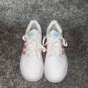 adidas White and Pink Athletic Shoes